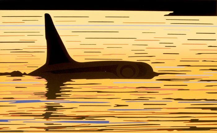 Orca Sunset - Block Mount