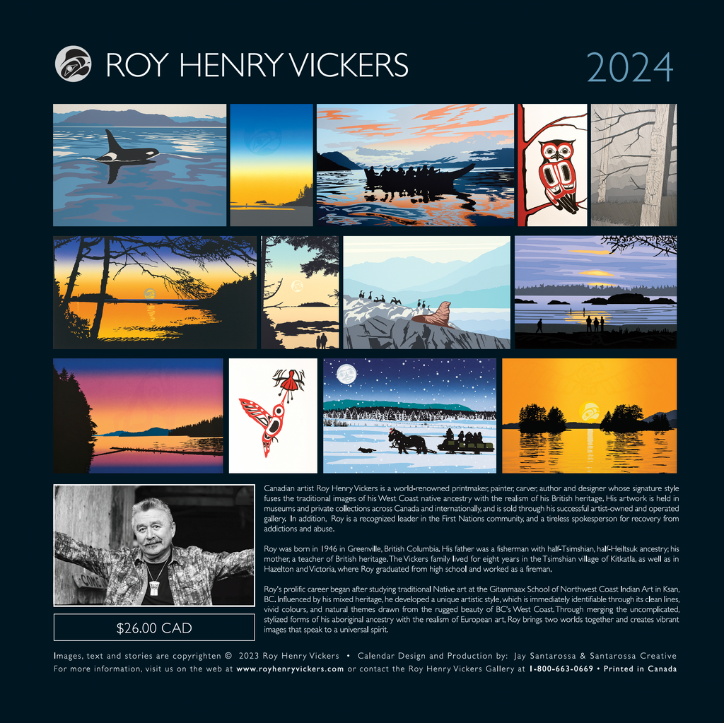 2024 CALENDAR Roy Henry Vickers Gallery