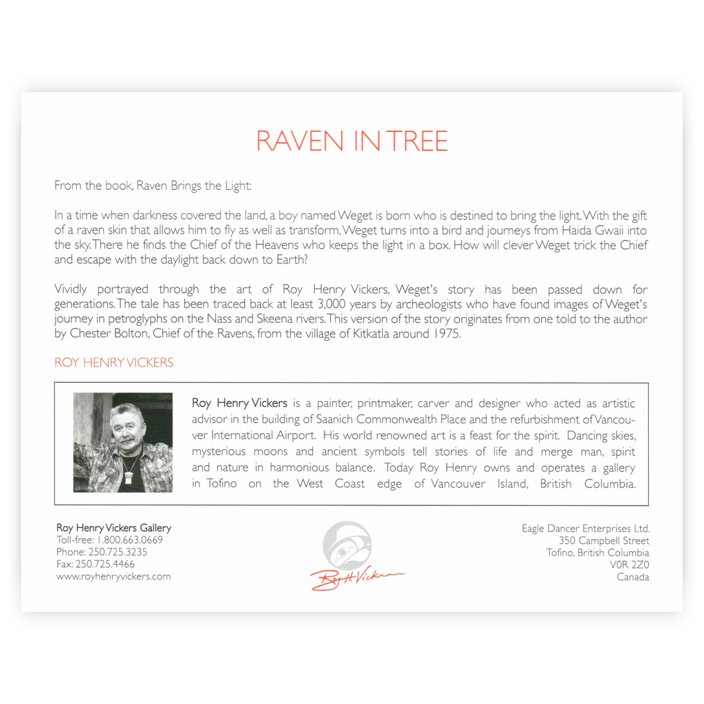 RAVEN IN TREE - ART CARD
