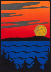 CLAYOQUOT SUNSET - Block Mount