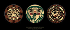 DRUM SERIES -  POSTER - GROUNDHOG MOON, FROG DRUM, TROUT MOON (HORIZONTAL)
