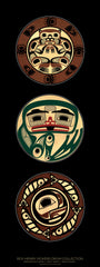 DRUM SERIES -  POSTER - GROUNDHOG MOON, FROG DRUM, TROUT MOON (VERTICAL)