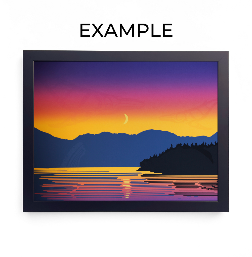 Tidal Moon - Framed Block Mount