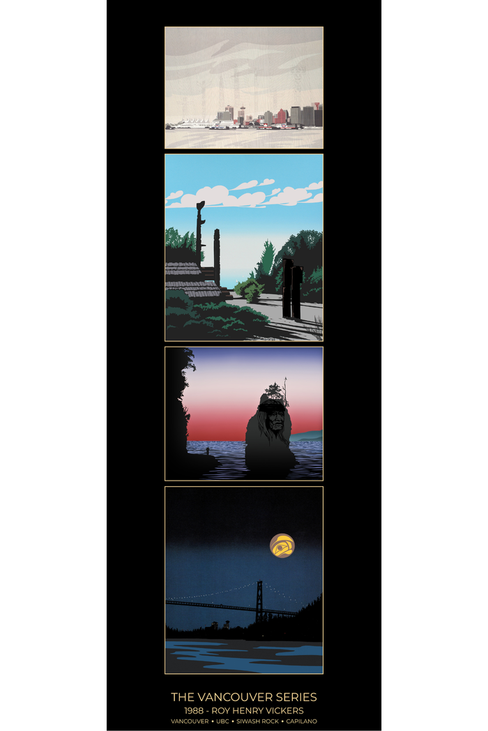 Vancouver SERIES -  POSTER - VANCOUVER, UBC, SIWASH ROCK, CAPILANO (Vertical)