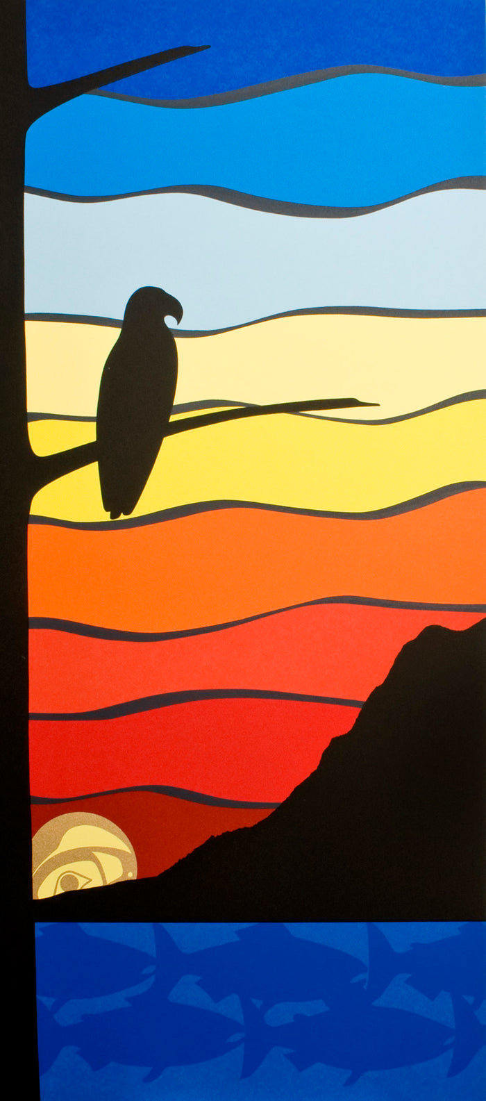 Eagle's Sunset - Framed LITHOGRAPH