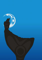 RAVEN'S MOON - FRAMED Block Mount